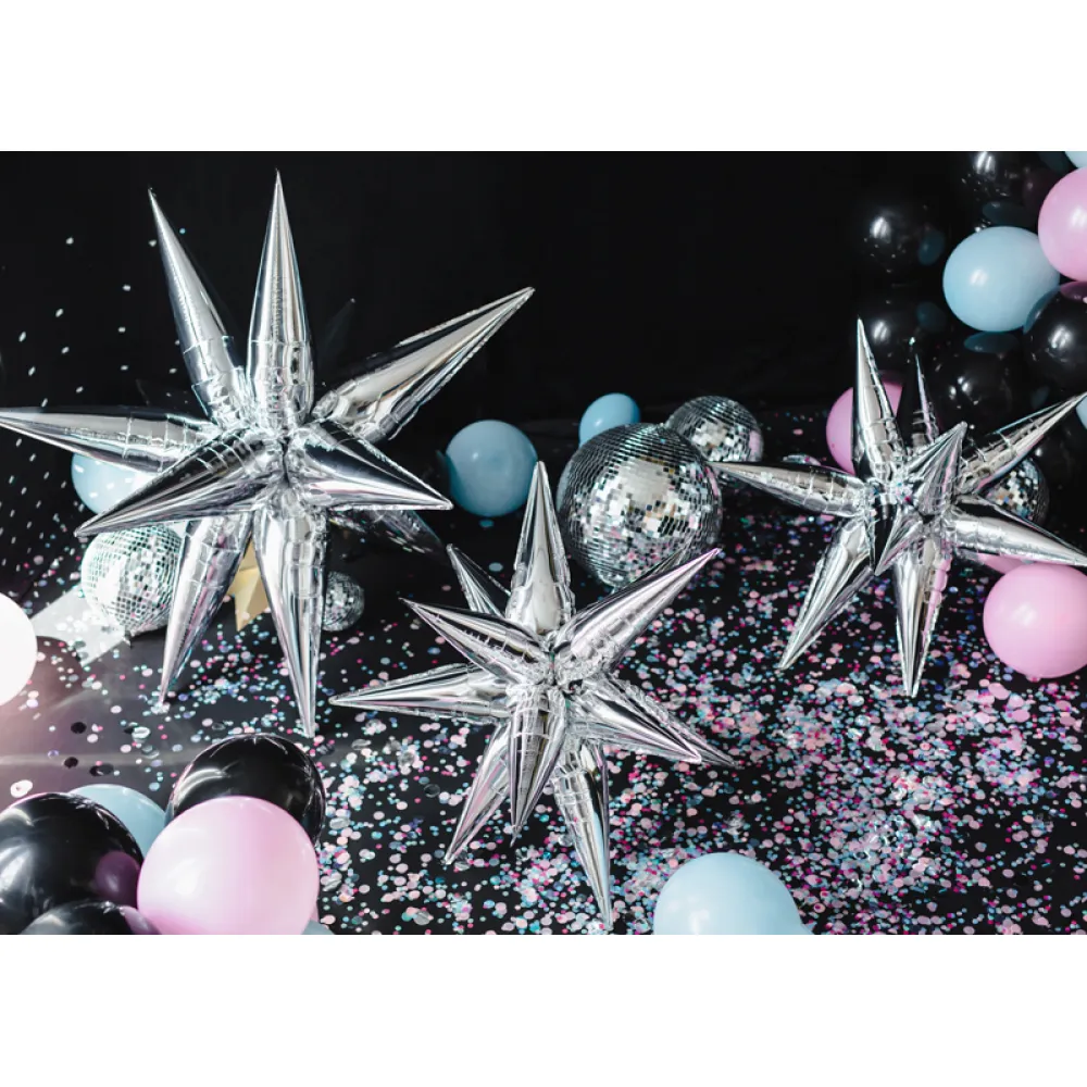 Balon Folie Stea Magica (Aer) Argintiu 95cm
