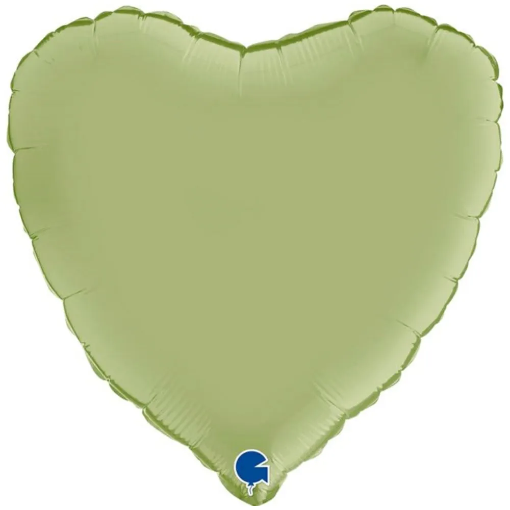 Balon Folie Inima Satin Olive 46 cm Grabo