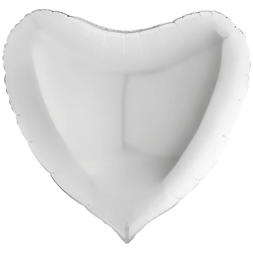 Balon Folie Jumbo Inima Alba 91cm