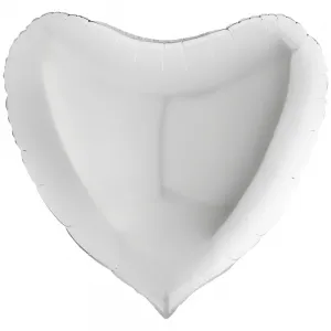 Balon Folie Jumbo Inima Alba 91cm