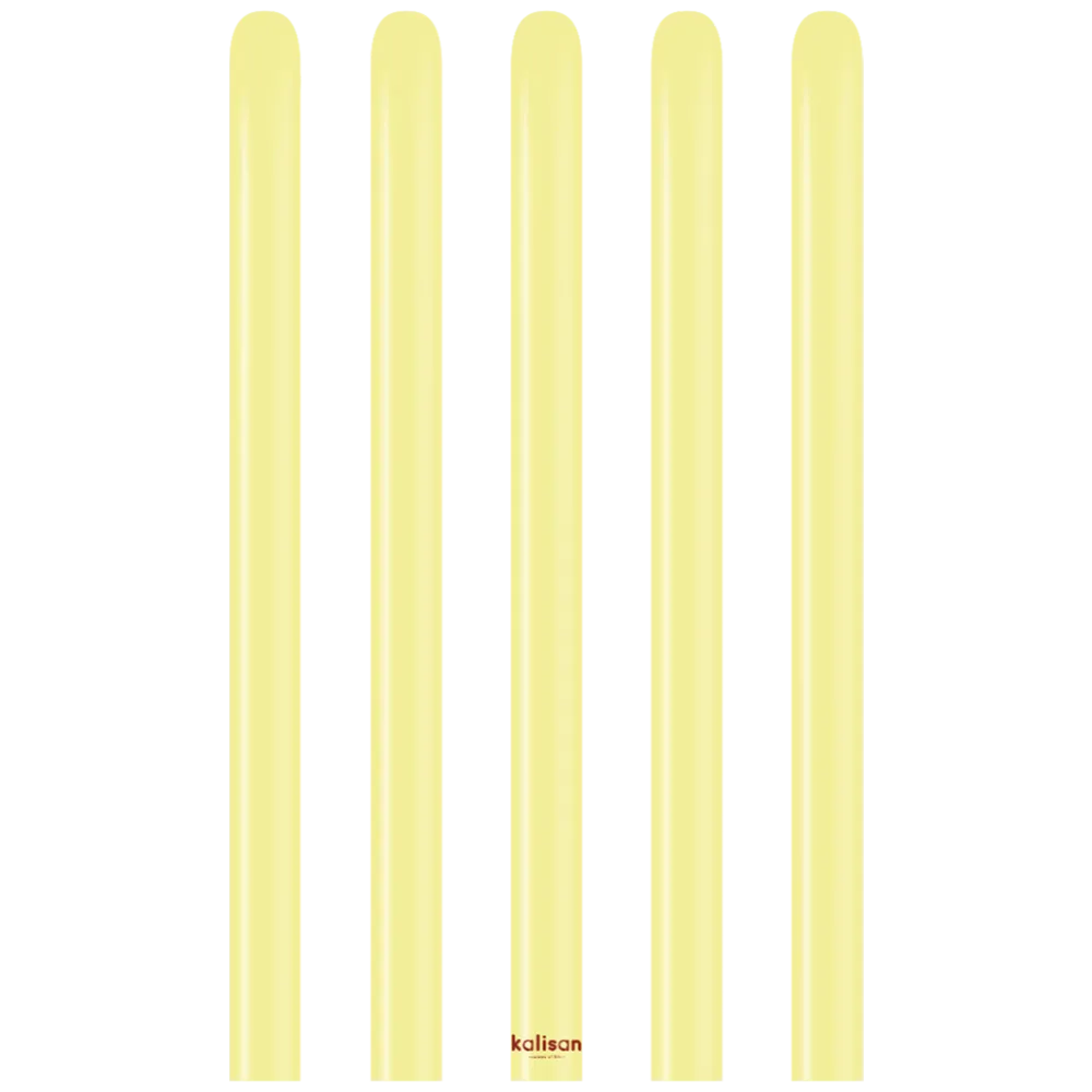 SET 50 Baloane modelaj Macaron Yellow Nozzle Up 152 x 2.5 cm 160M 3005