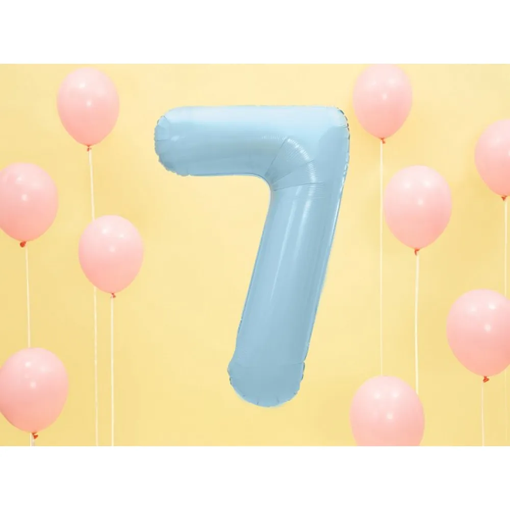 Balon folie cifra 7 Bleu 86 cm