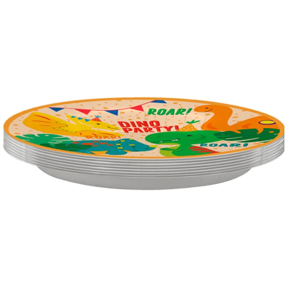 Set 8 Farfurii Dinozauri 22.7cm Grabo