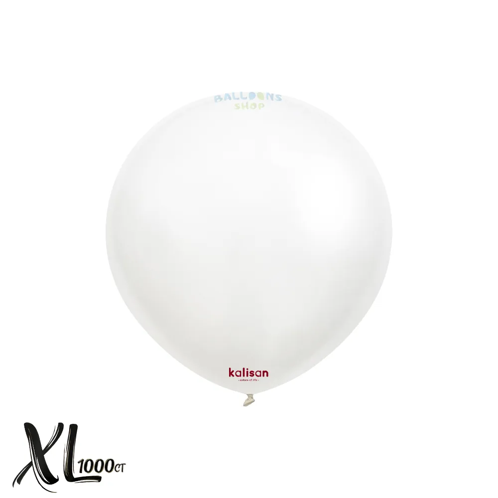 SET 1000 Baloane Latex 13cm Opac Snow White Satin XL 7050