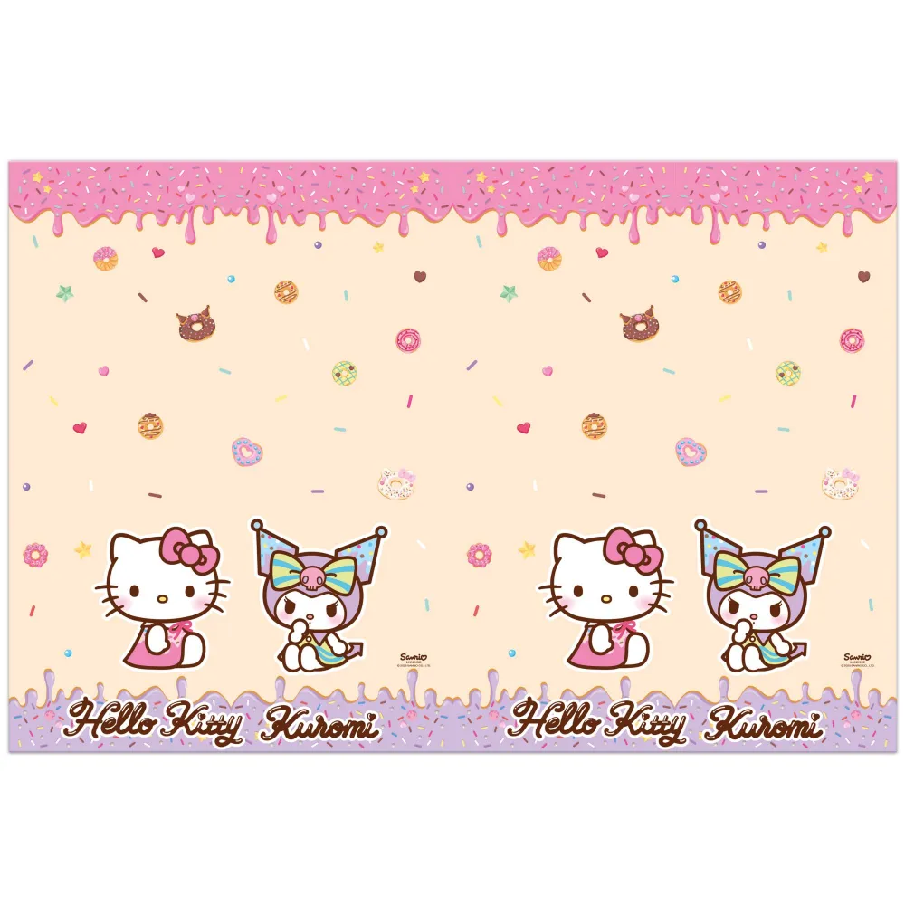 Fata de masa petrecere 120x180cm Hello Kitty and Kuromi