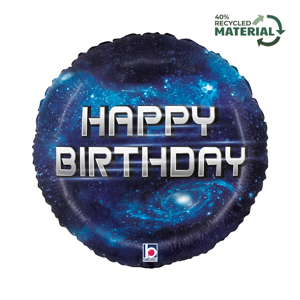 Balon Folie Happy Birthday Galaxy 46cm 26472P