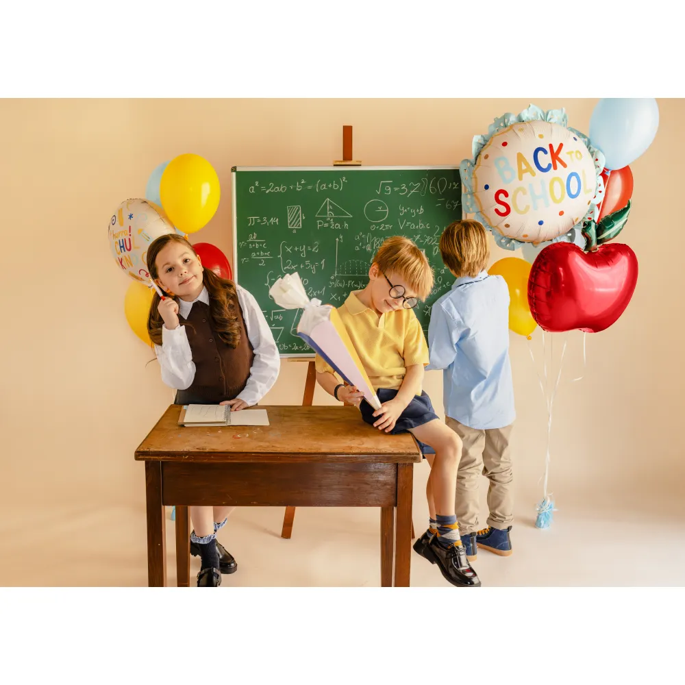 Balon Folie Back To School Crem 52cm