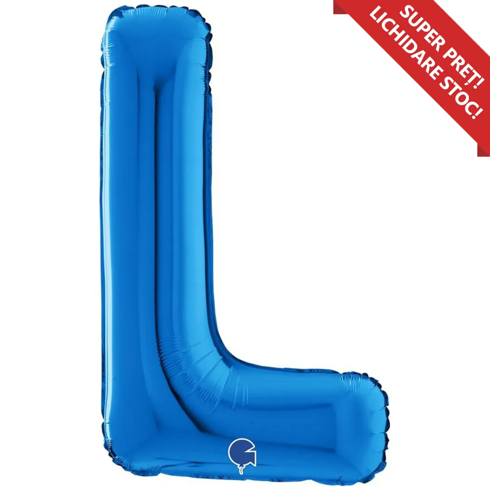 Balon Folie LITERA L Albastru 66 cm Grabo