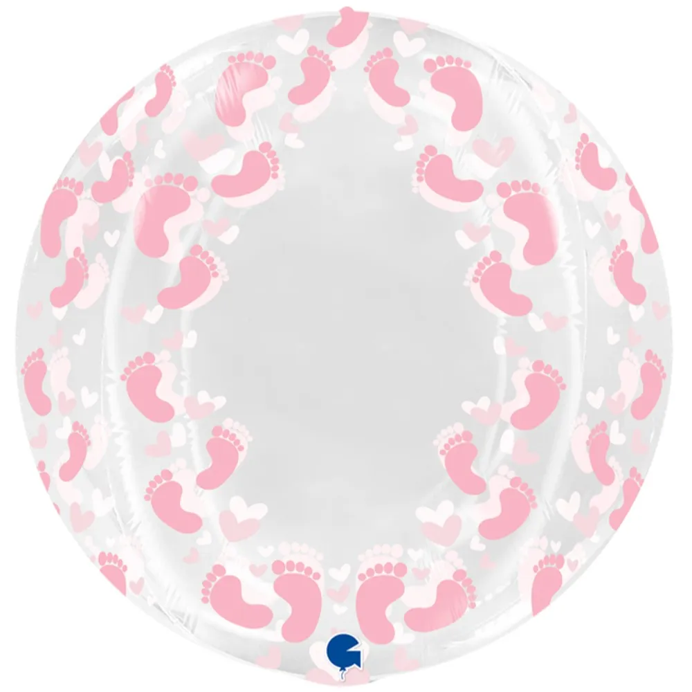 Balon Folie Sfera 4D Picioruse Roz 48cm Grabo
