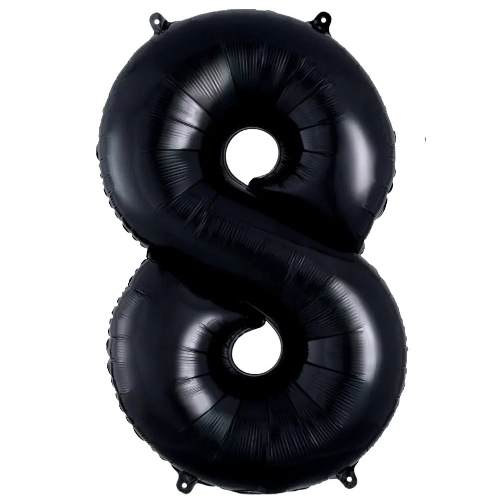 Balon Folie Cifra 8 Negru 86cm 3014711 ANAGRAM