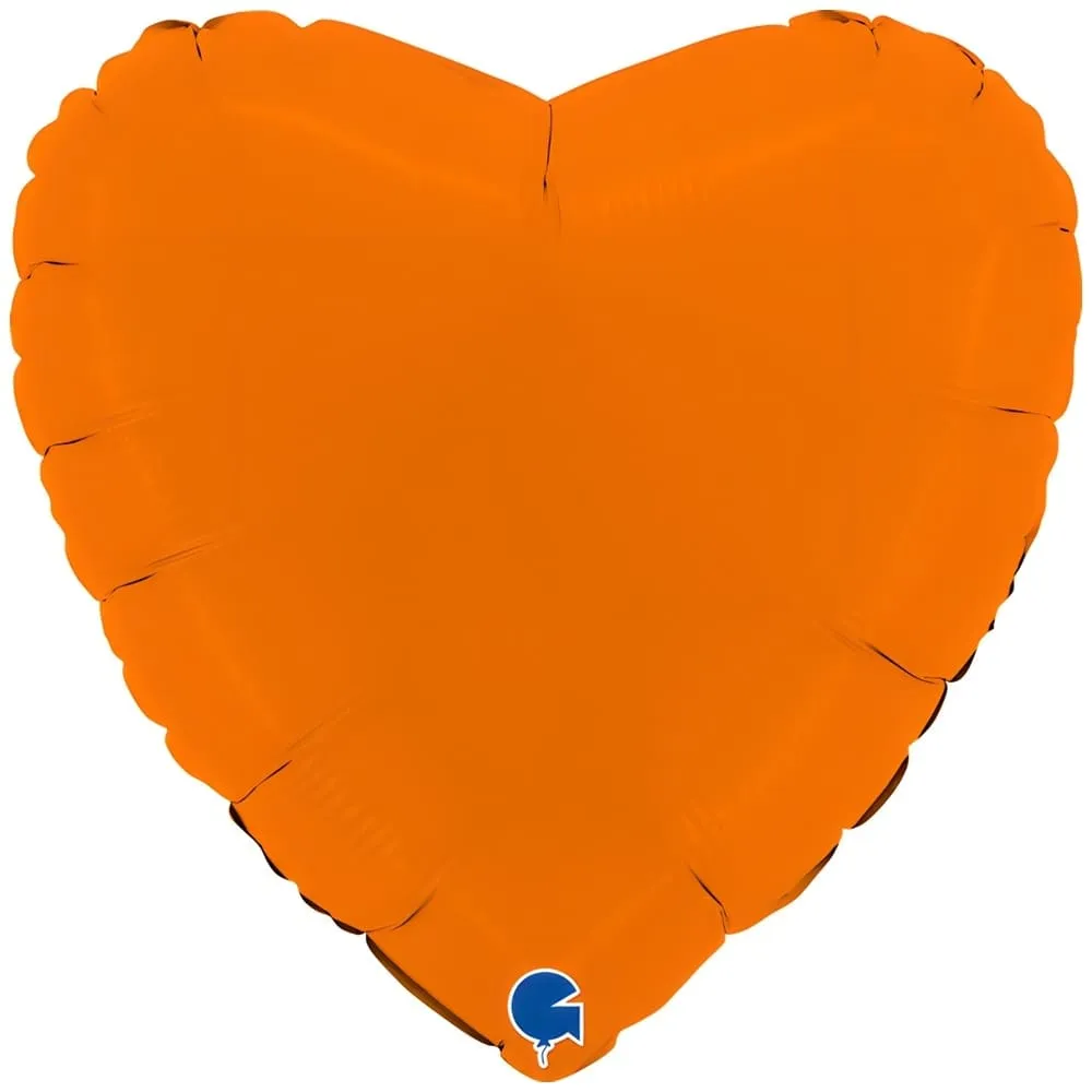 Balon Folie Inima Portocalie 46cm Grabo