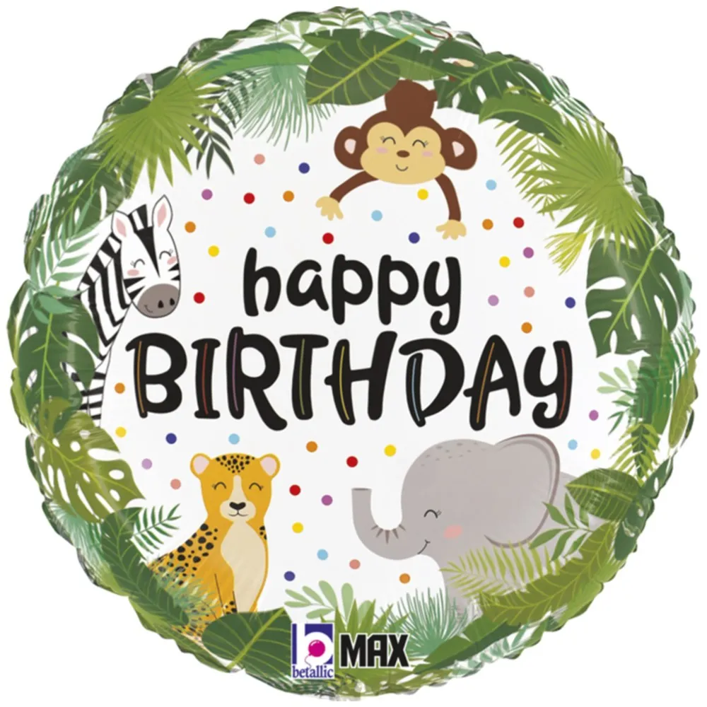 Balon Folie Rotund HB Jungle 46 cm Grabo
