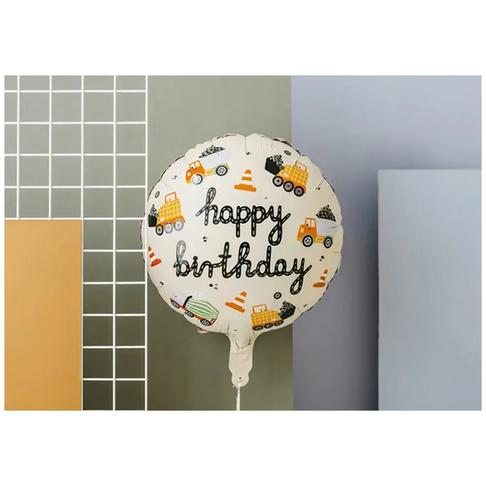 Balon Folie Happy Birthday Constructii 45cm