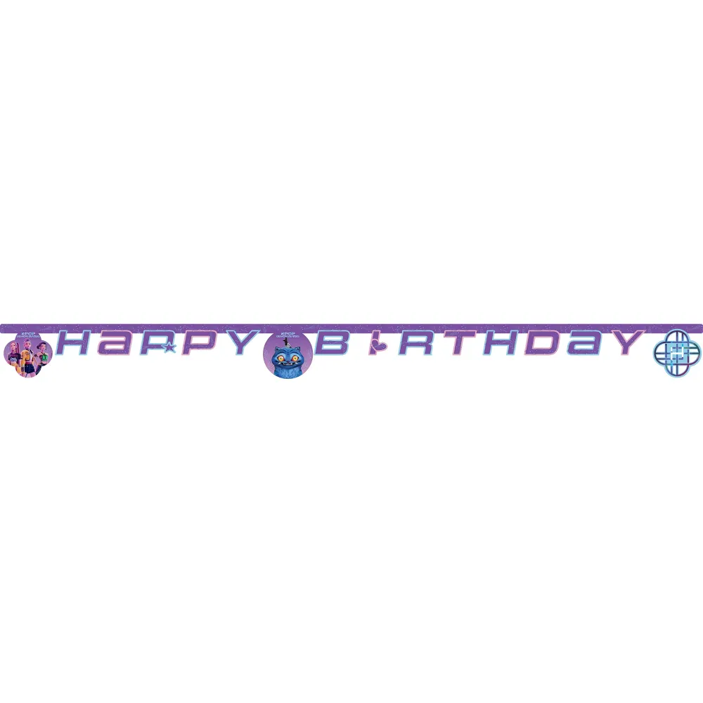 Banner Petrecere Happy Birthday Litere K-POP Demon Hunters