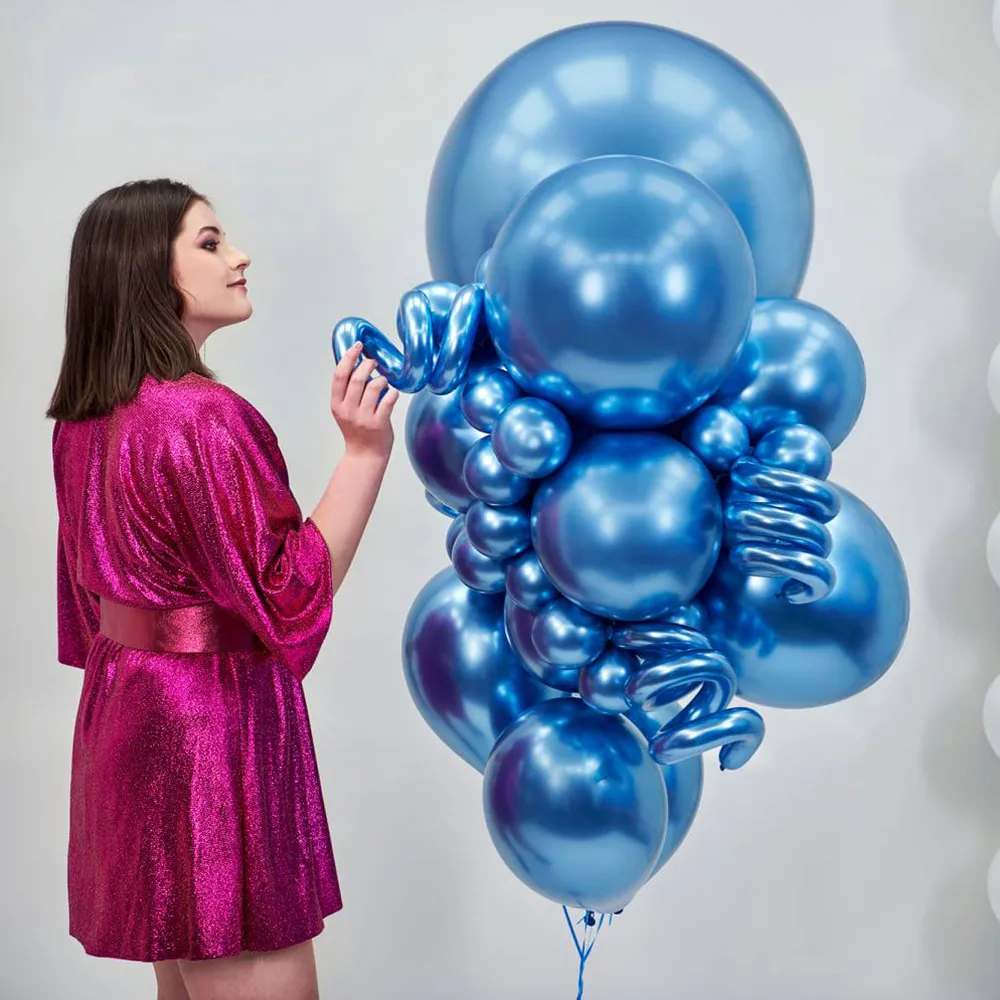 Baloane Latex Jumbo 80cm Shiny Albastru GB30.92