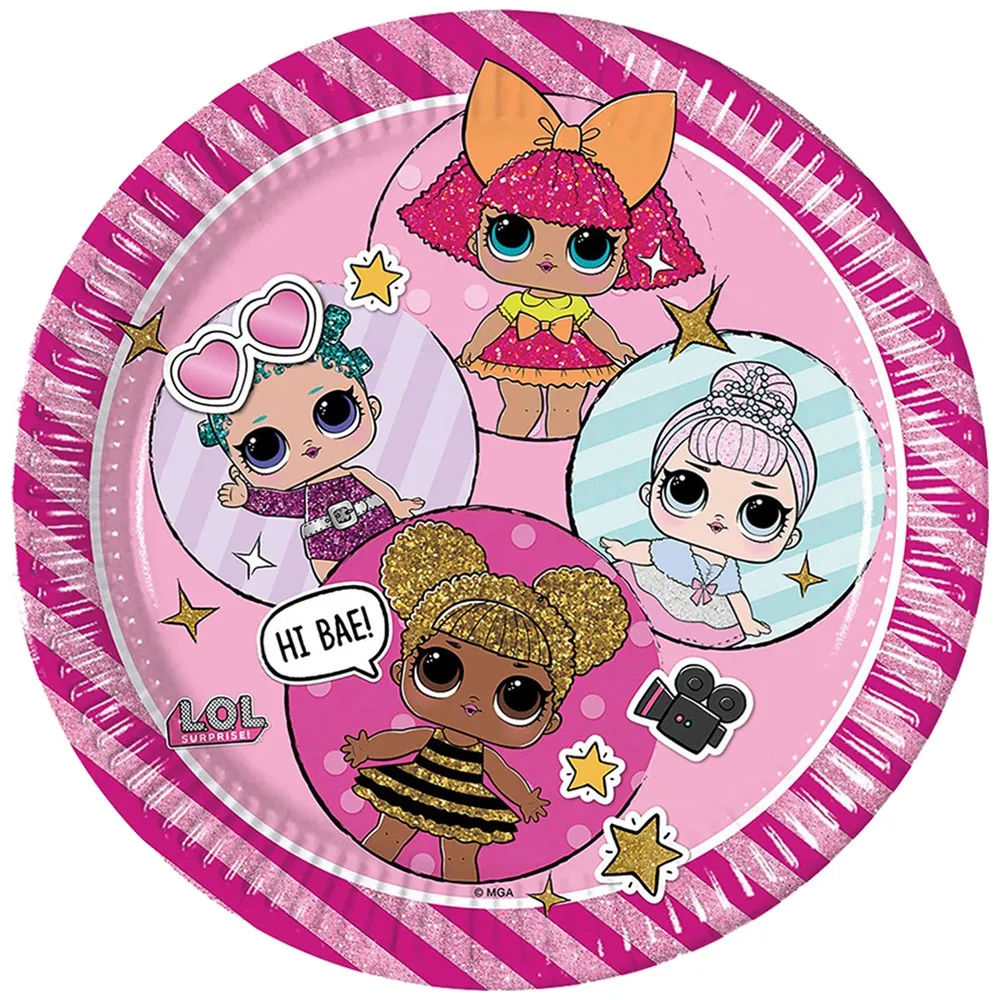 Set 8 Farfurii Petrecere 23cm LOL Glitter MGA