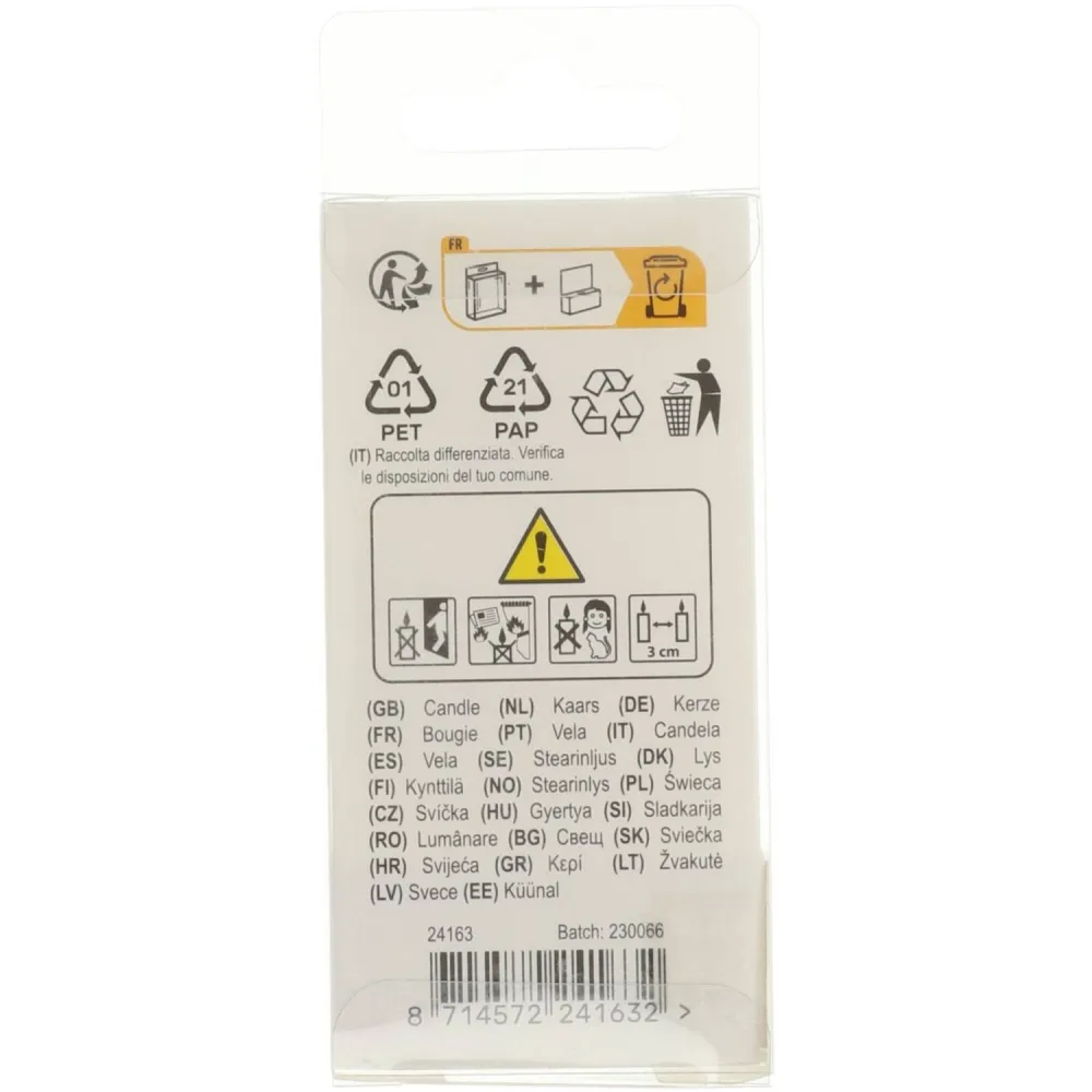 Lumanare Tort Cifra 3 Contur Argintiu 9cm