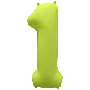 Balon Folie Cifra 1 Galben Neon 86cm R-10036-PKG