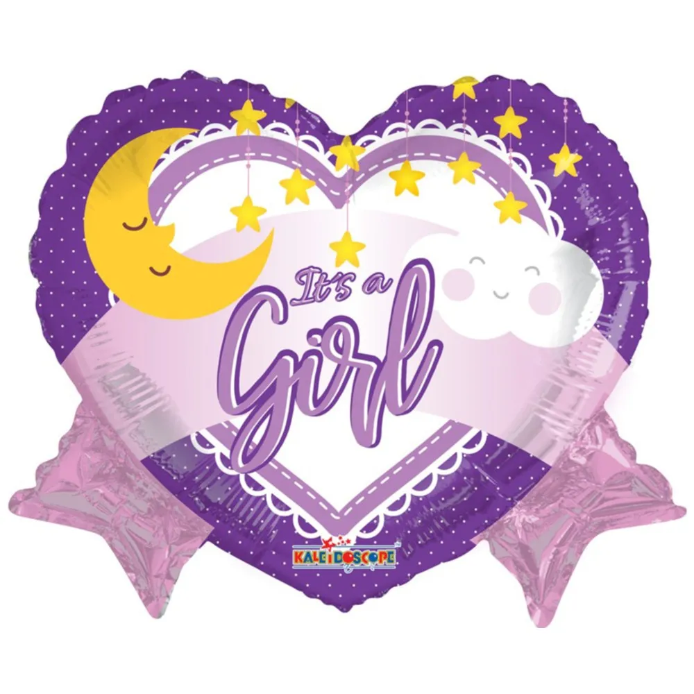 Balon folie 45cm It's a GIRL Luna