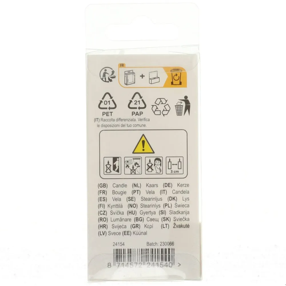 Lumanare Tort Cifra 4 Contur Auriu 9cm