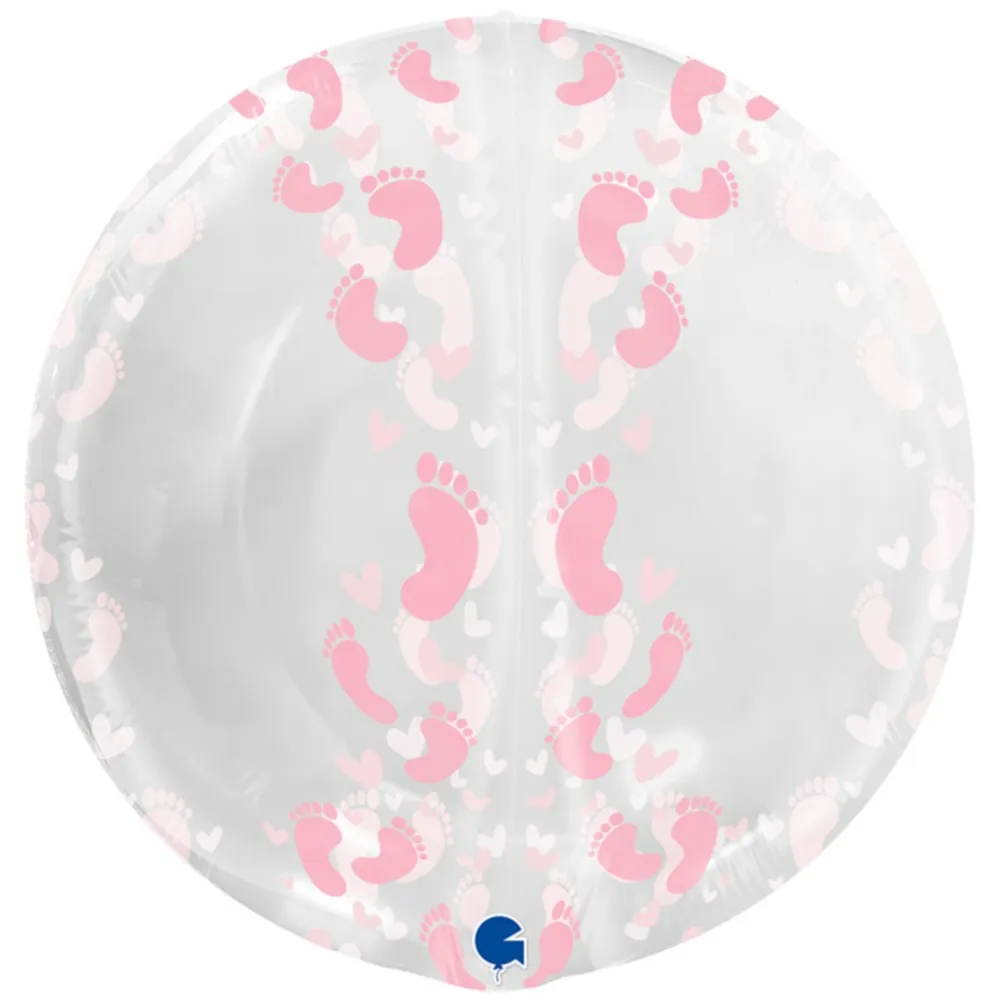 Balon Folie Sfera 4D Picioruse Roz 48cm Grabo