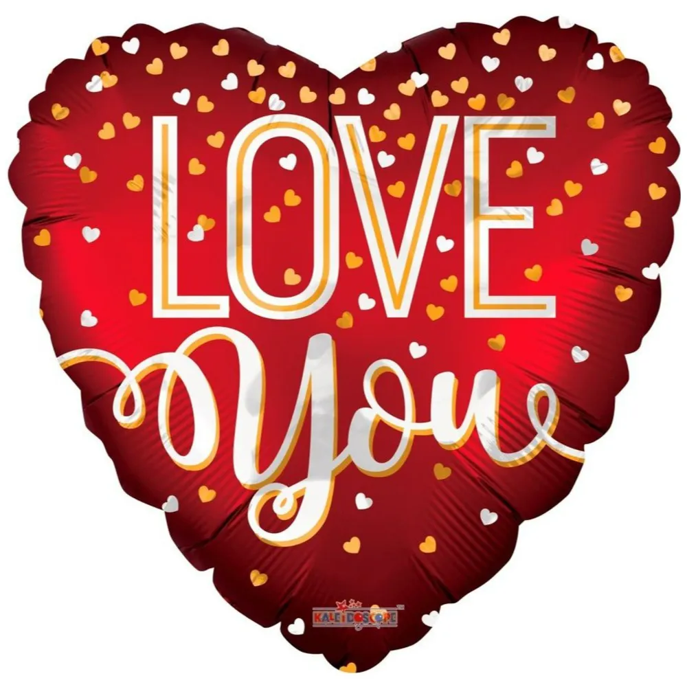 Balon folie JUMBO Inima rosie Love You 91 cm