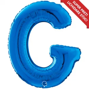 Balon Folie LITERA G Albastru 66 cm Grabo