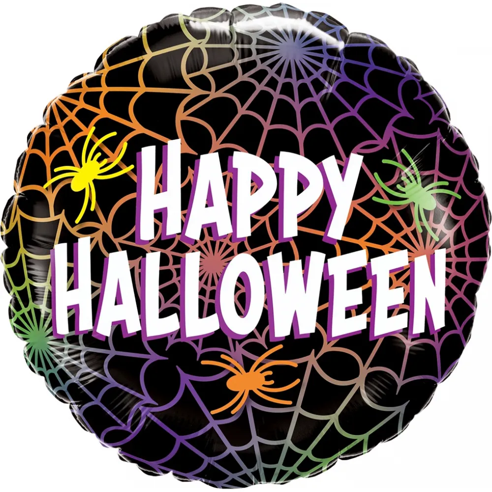 Balon Folie Happy Halloween Rainbow Spiders 45cm ANAGRAM 14997