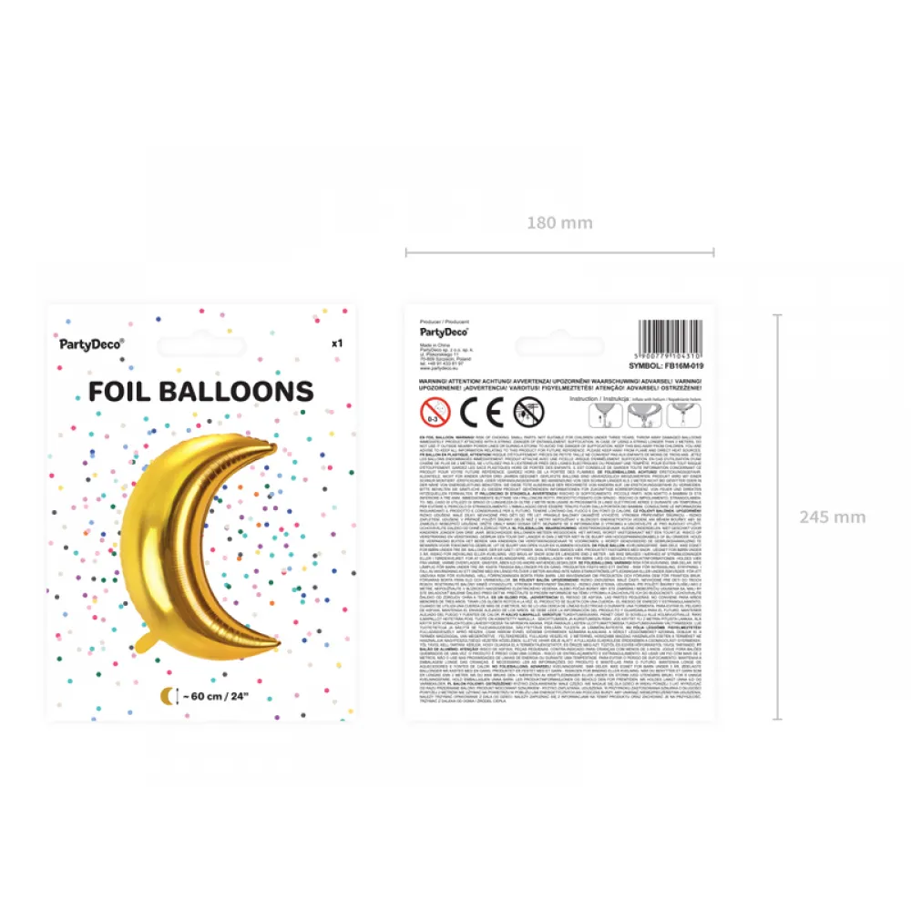 Balon Folie Figurina Semi-Luna Gold 60cm