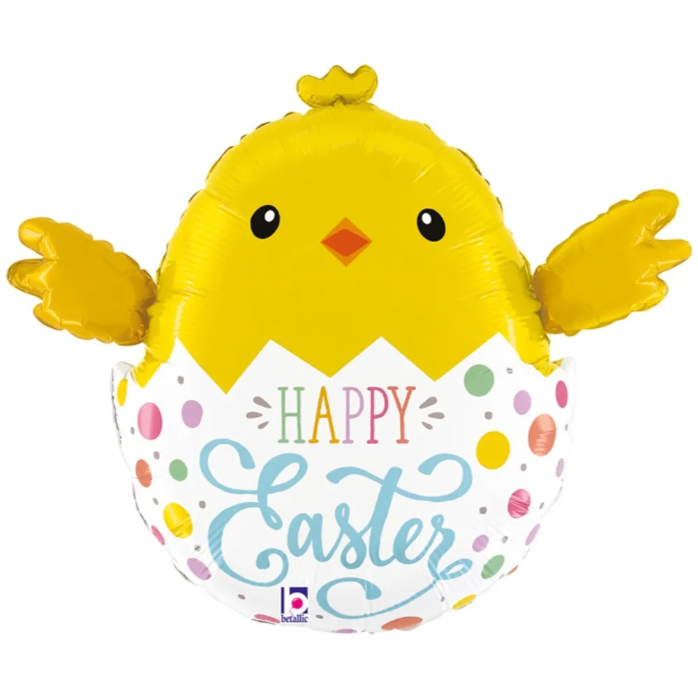 Balon Folie Figurina Puiut Happy Easter 84 cm GRABO