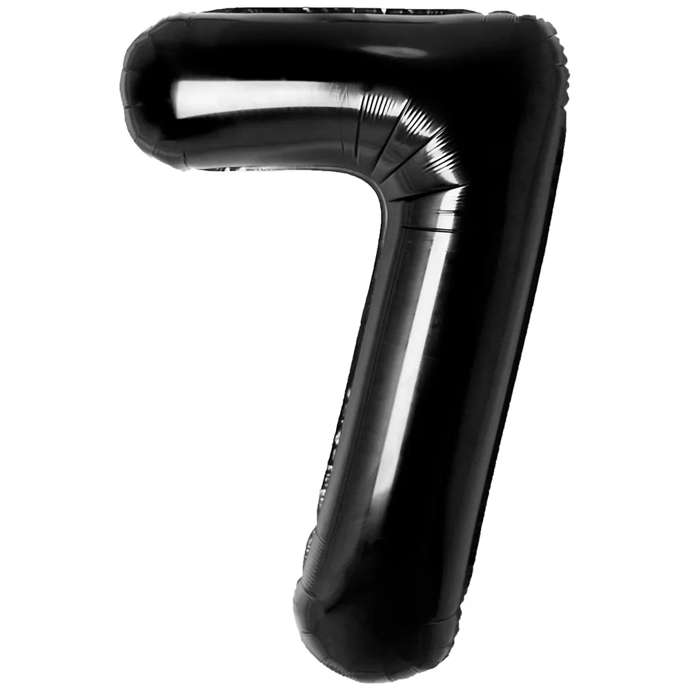 Balon Folie Cifra 7 Negru 87cm