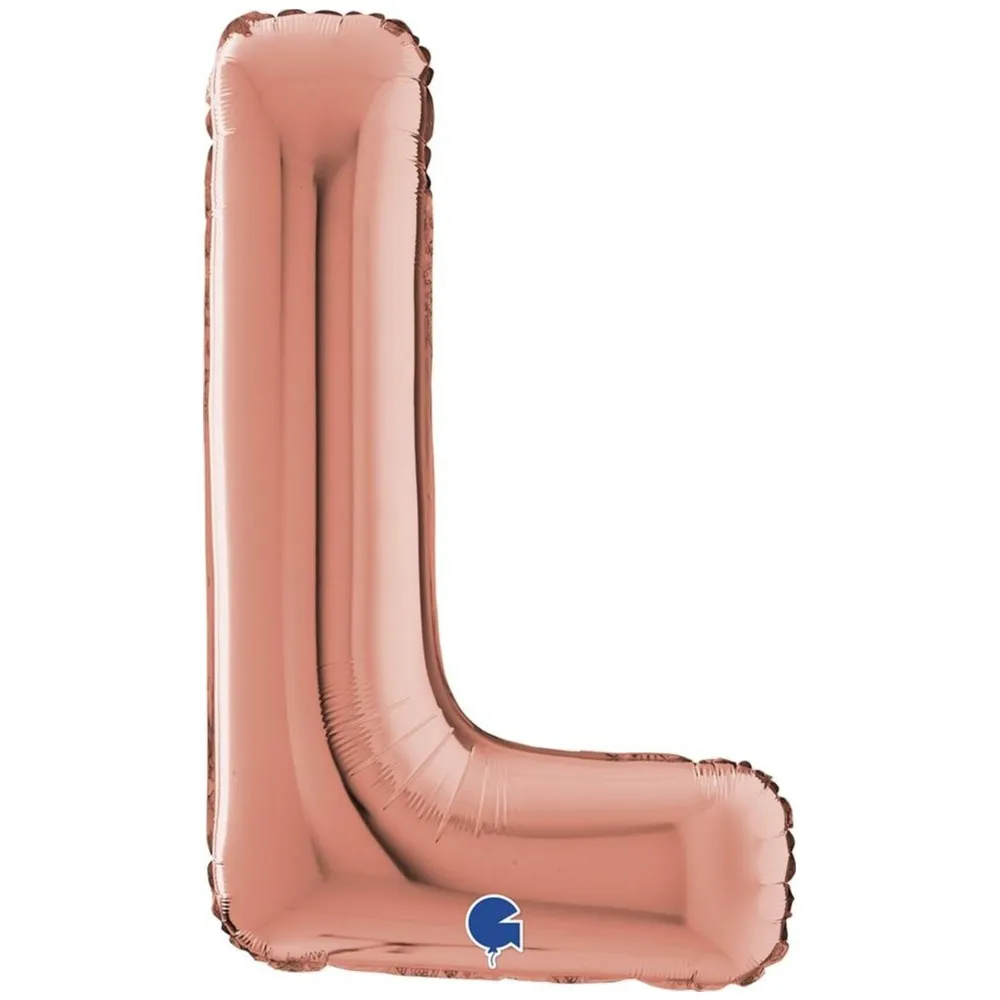 Balon Folie LITERA L Rose Gold 66 cm Grabo