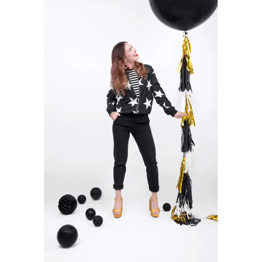 Ghirlanda Decorativa Negru/Auriu 12 tassels/2m