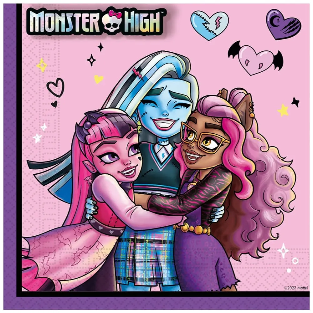 Set 20 Servetele Hartie 33x33cm Monster High