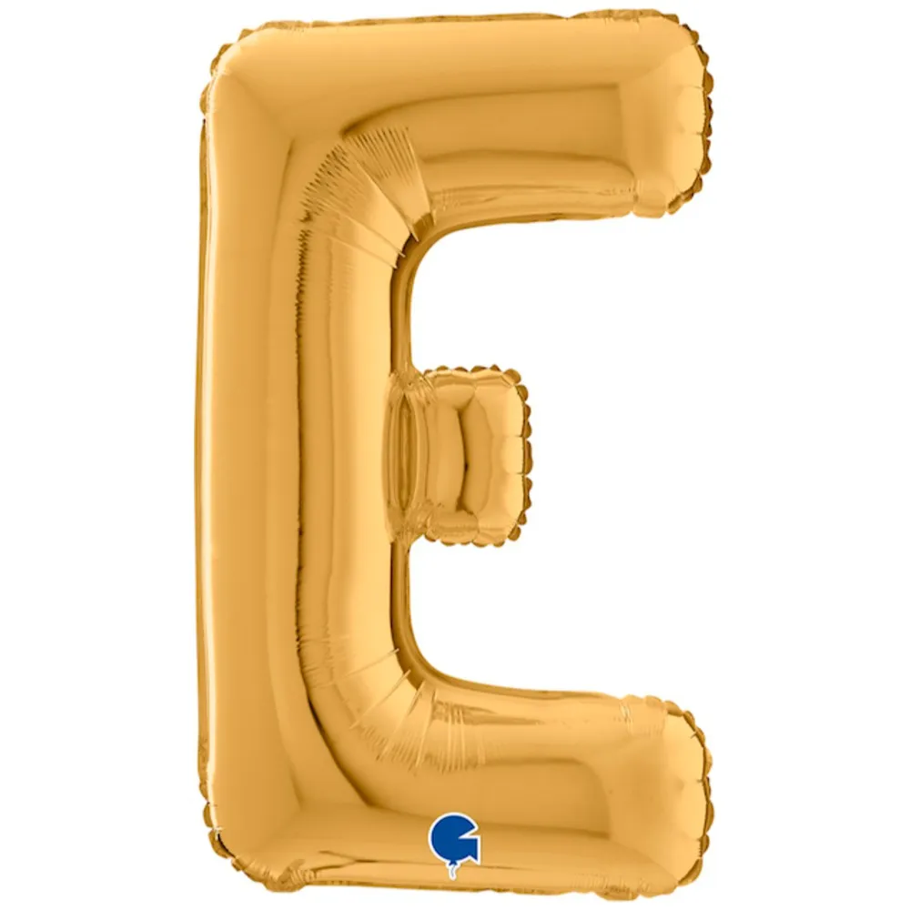 Balon Folie LITERA E Auriu 66 cm Grabo