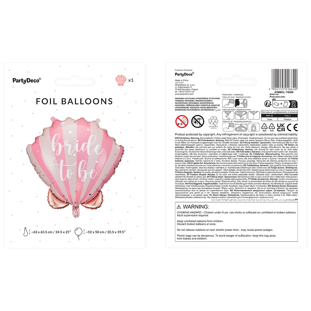 Balon Folie Figurina Scoica Bride To Be 52x50cm