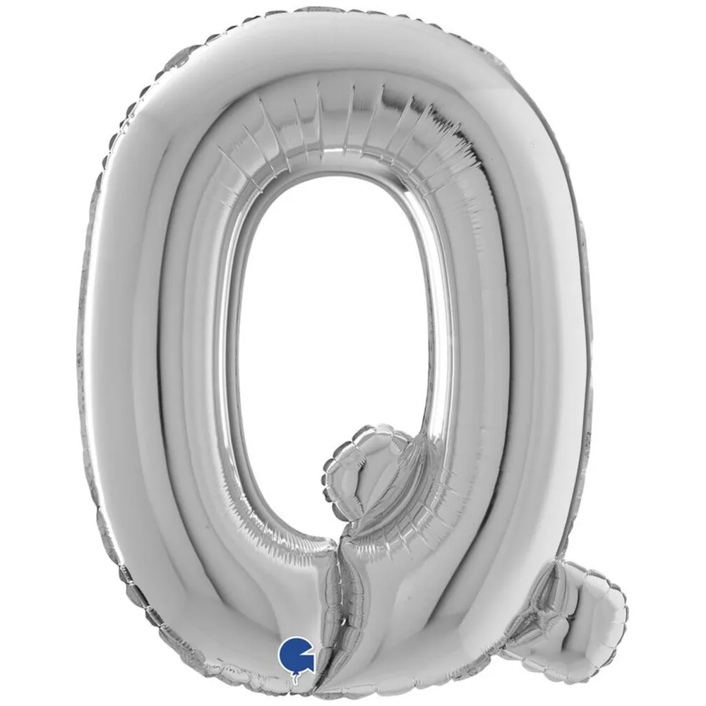 Balon Folie LITERA Q Argintiu 66 cm Grabo