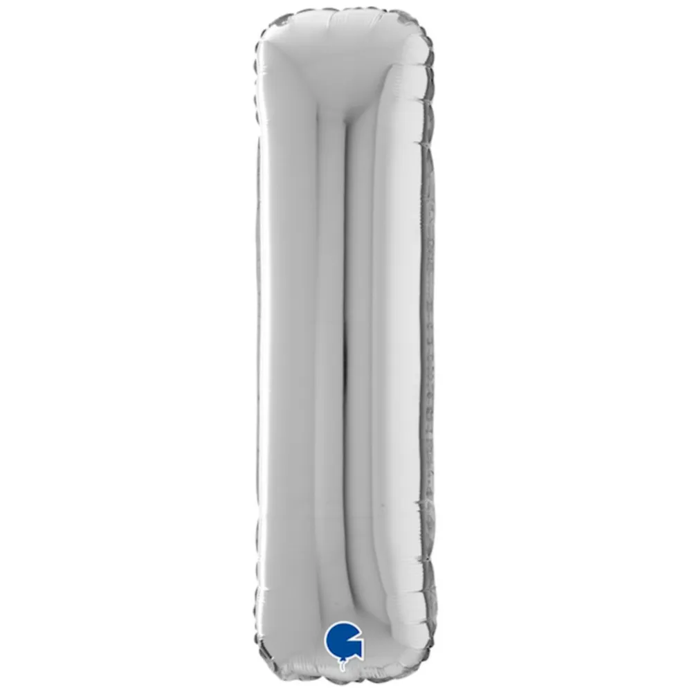Balon Folie LITERA I Argintiu 66 cm Grabo