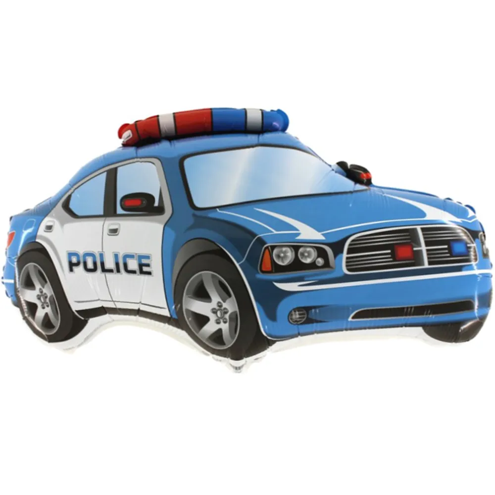 Balon Folie Figurina Masina Albastra de Politie 77 cm Grabo