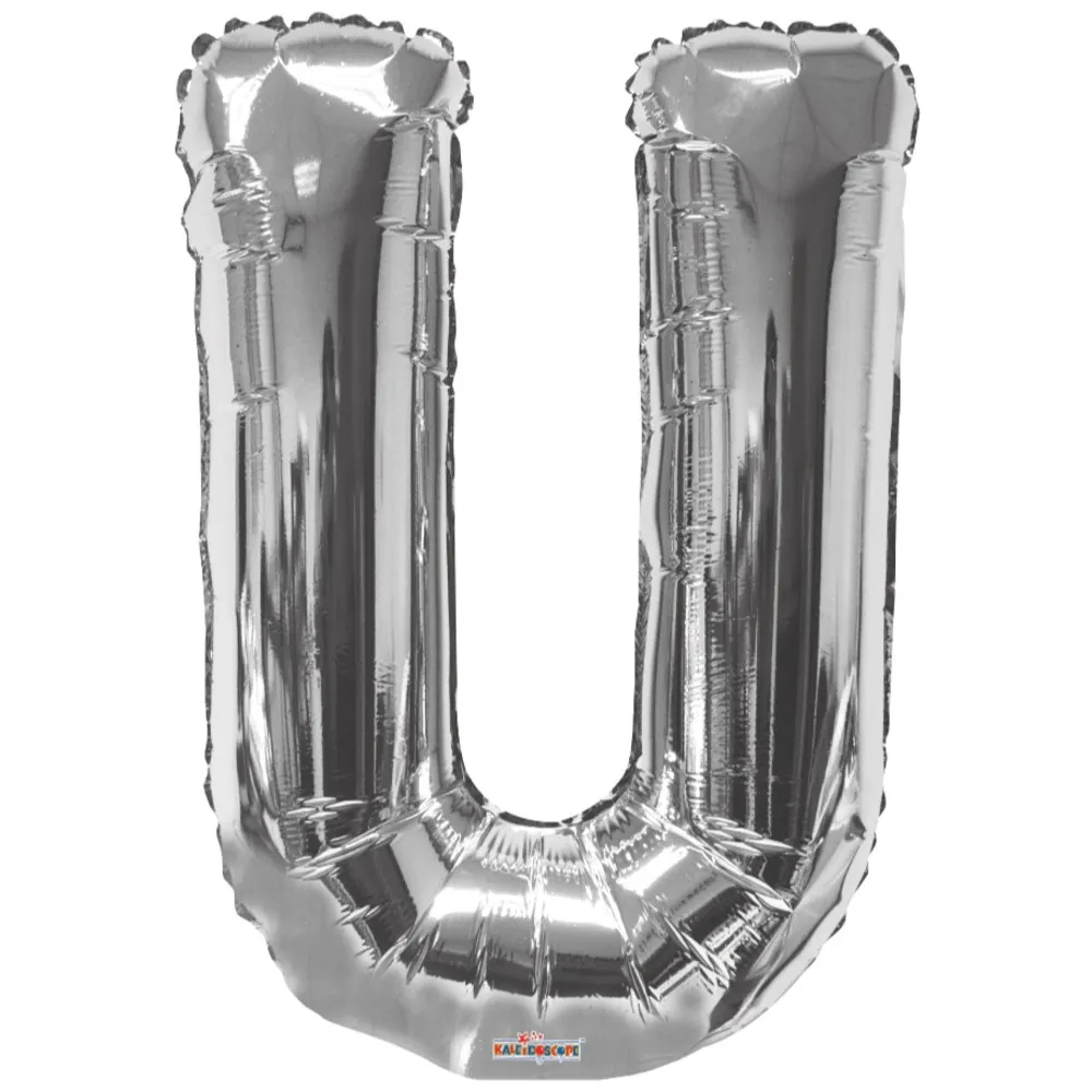 Balon folie litera U argintiu 15250-34