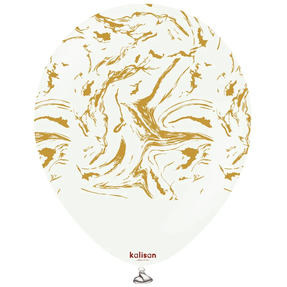 Baloane latex 30cm Space Nebula - White Print Colour - Gold