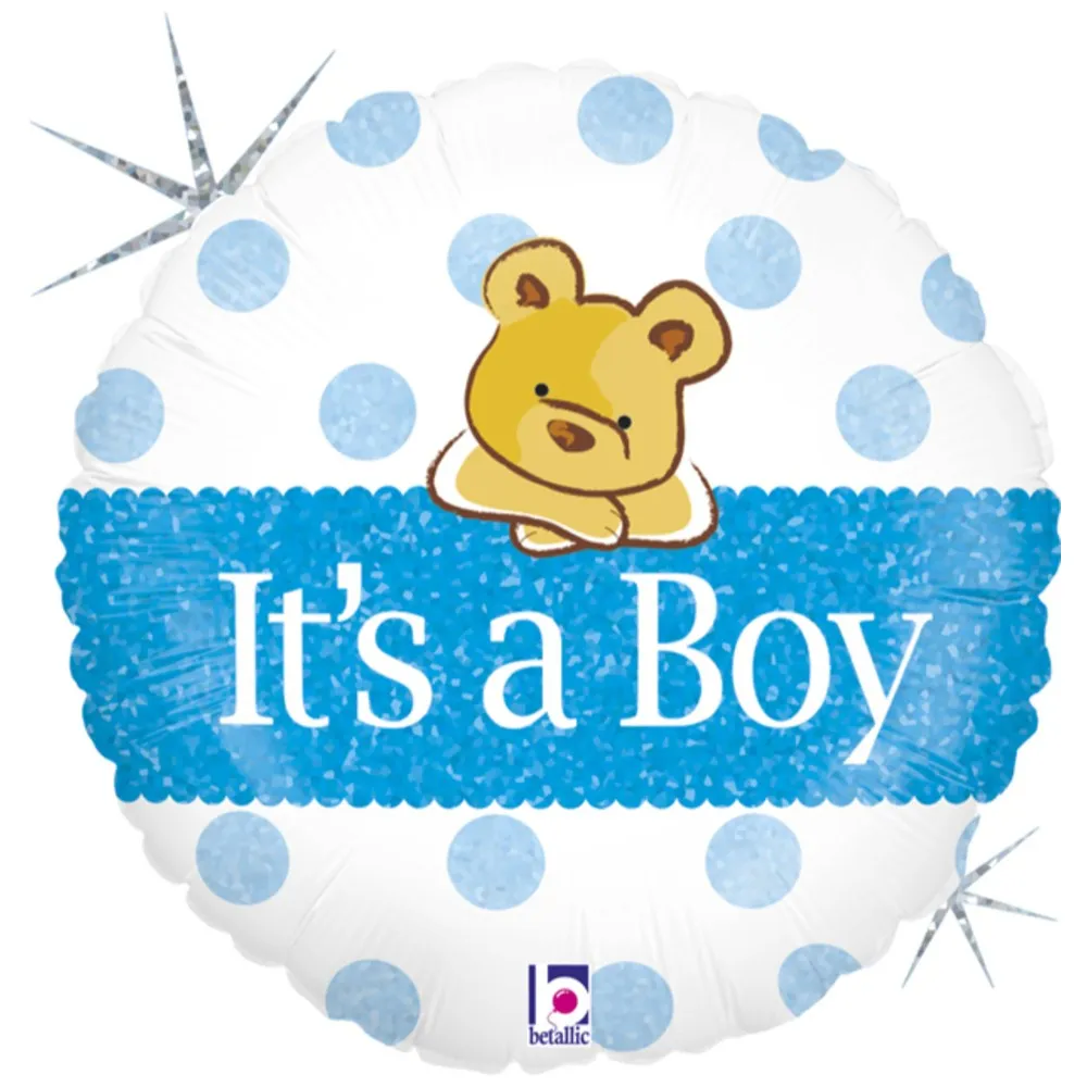 Balon Folie Rotund It's a Boy Ursulet 46 cm Grabo