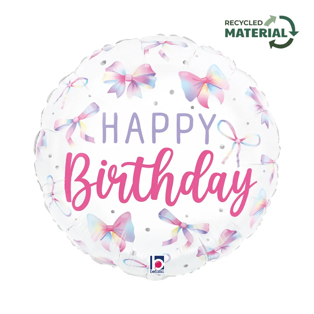 Balon Folie Rotund Happy Birthday Fundite Multicolor 46cm