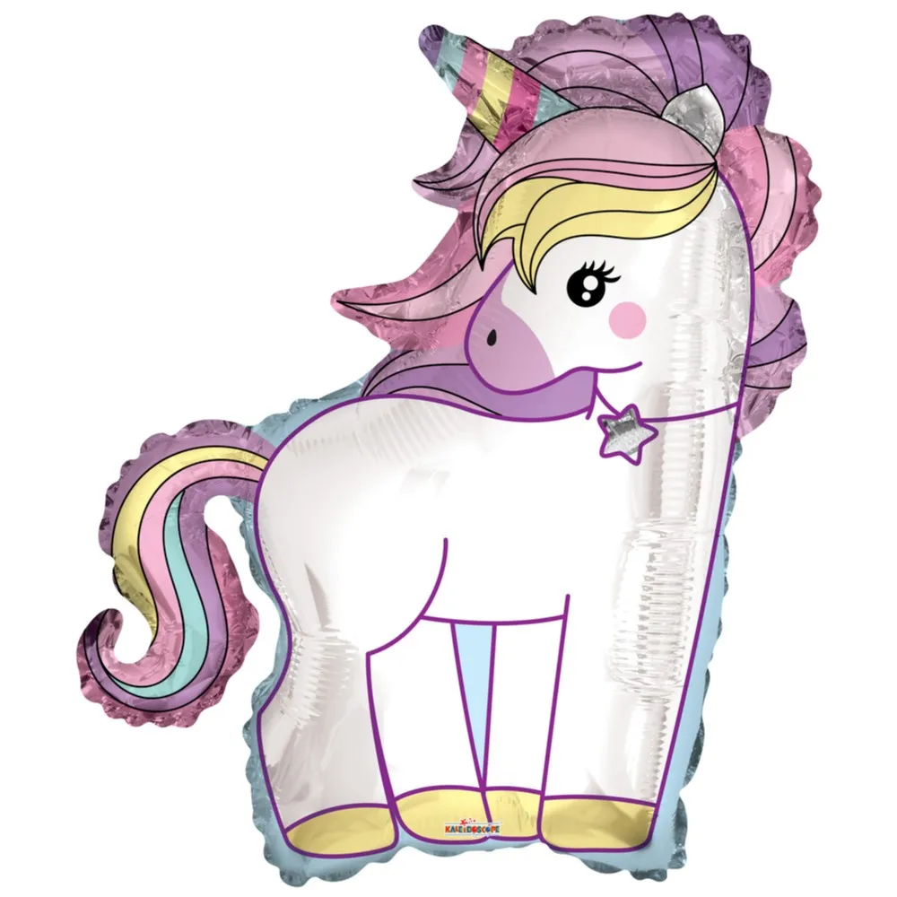 Balon Folie Figurina Unicorn Pastel 91 cm