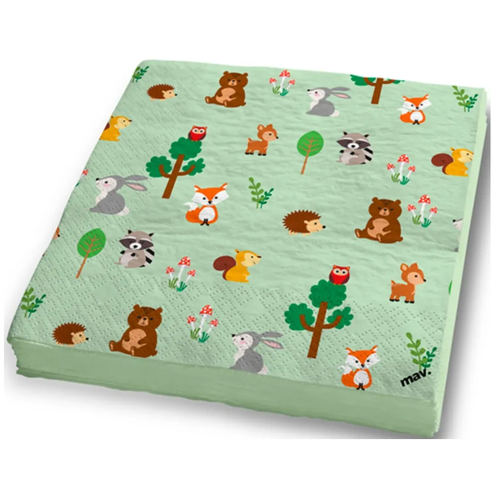 Set 20 Servetele Woodland 33x33cm Grabo