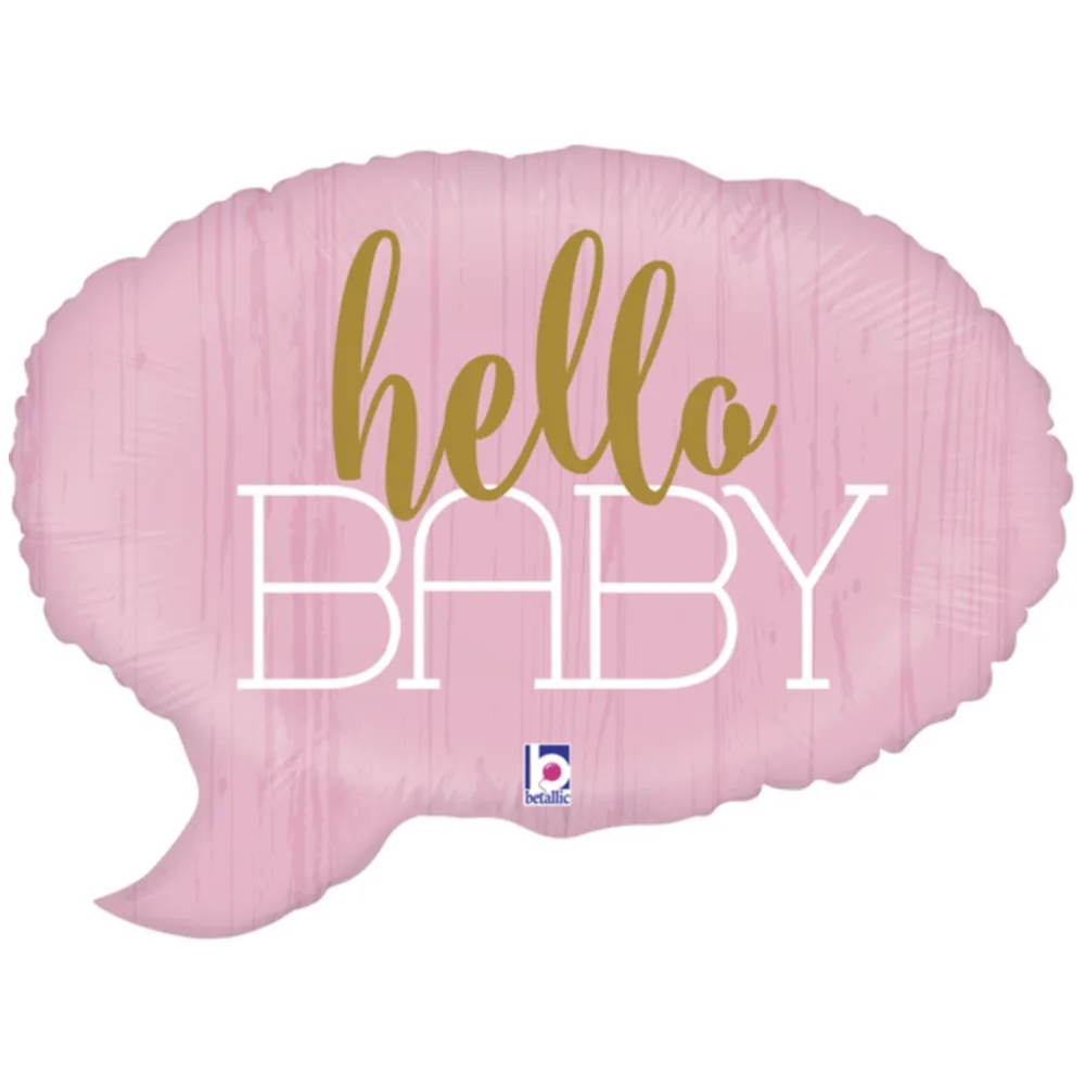 Balon Folie Figurina Hello Baby Roz 61 cm Grabo