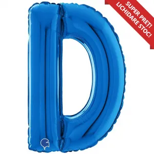Balon Folie LITERA D Albastru 66 cm Grabo