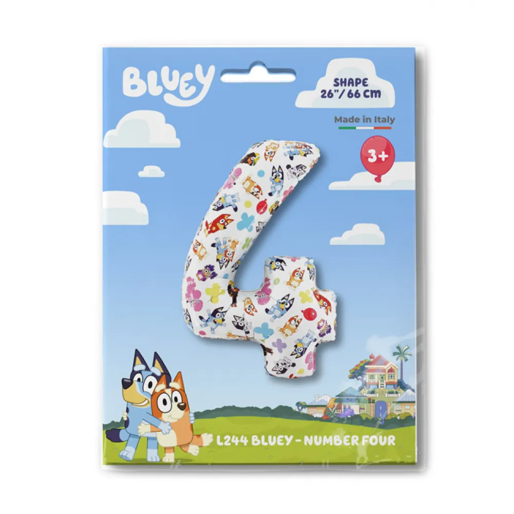 Balon Folie Cifra 4 Bluey 66cm