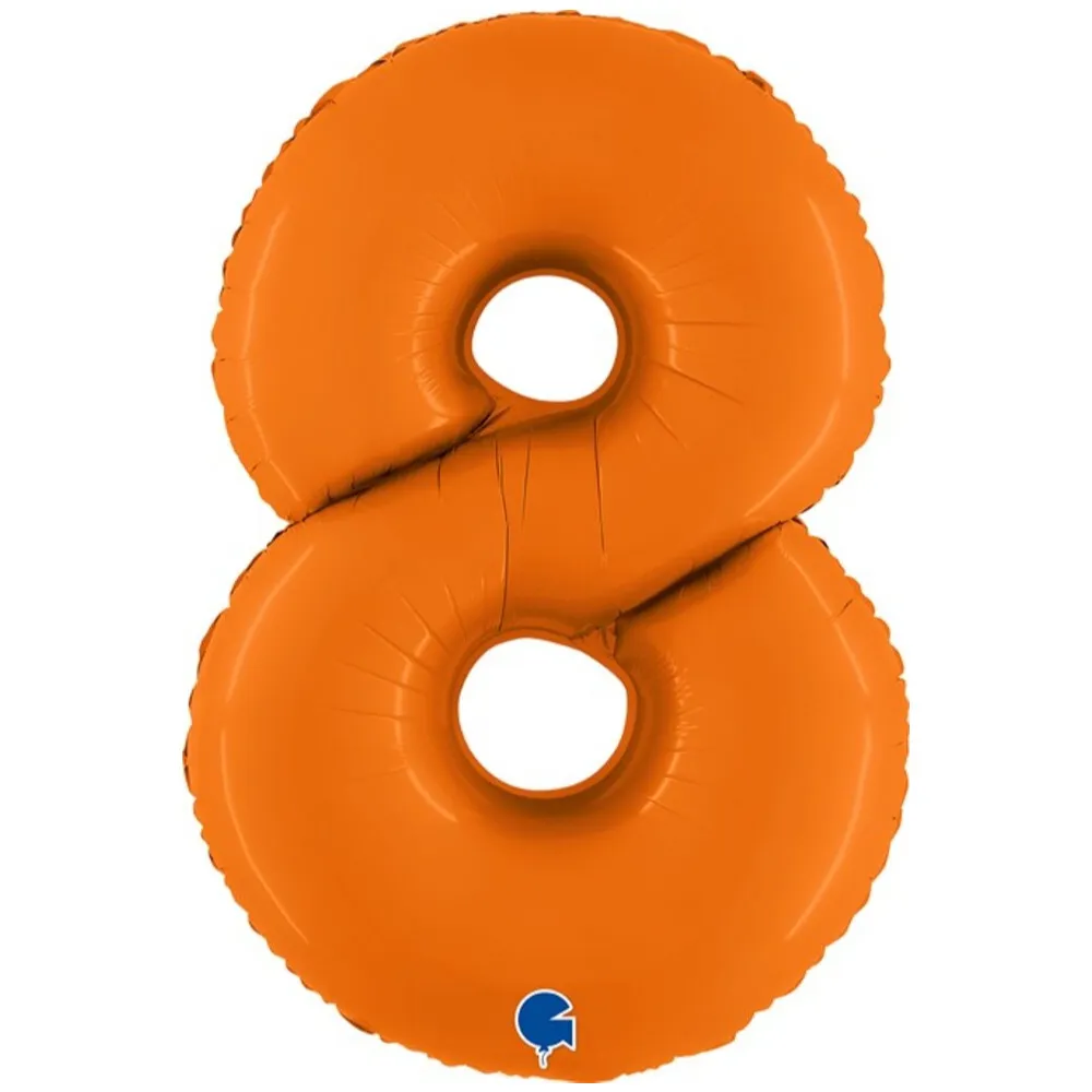 Balon Folie CIFRA 8 Portocaliu 102 cm Grabo