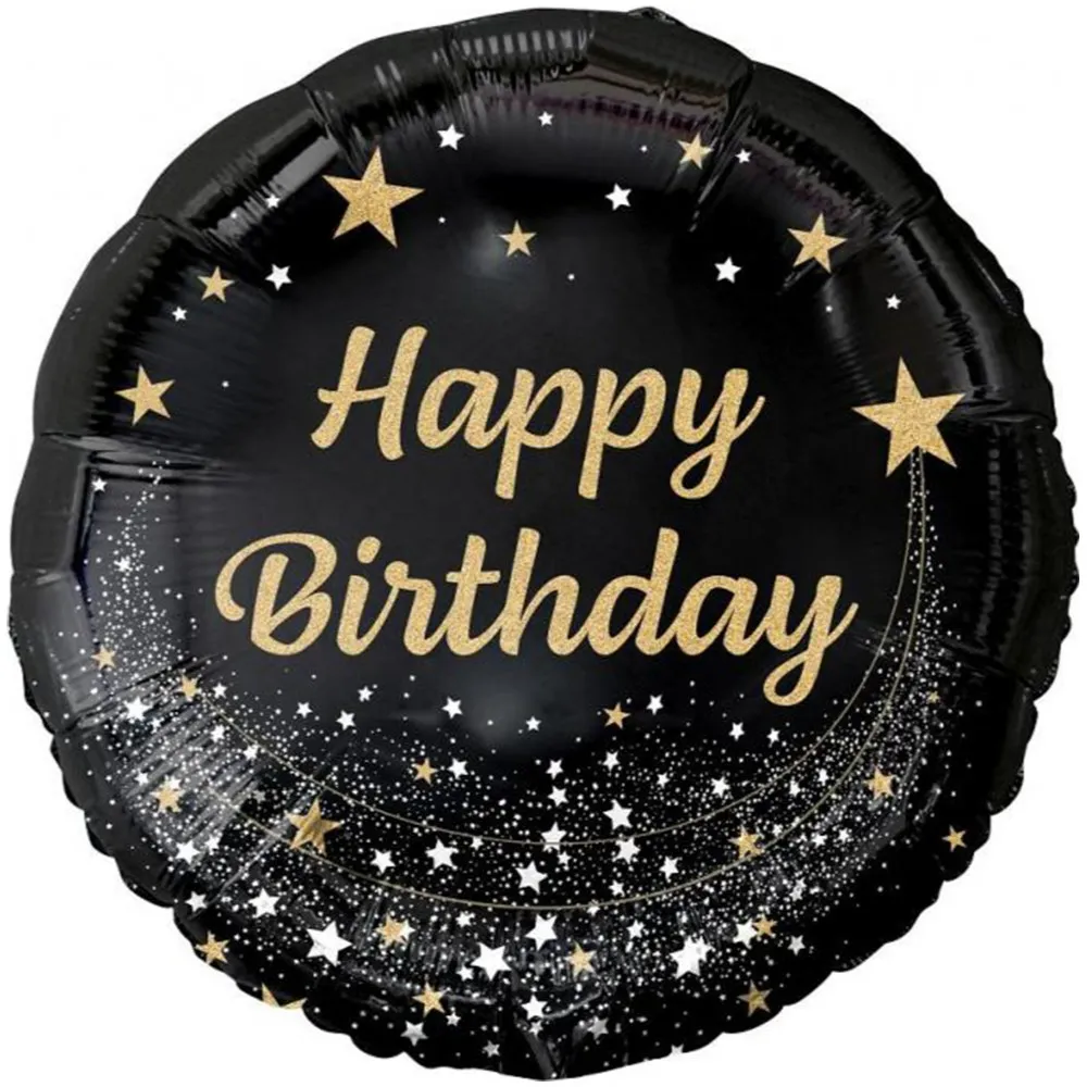 Balon Folie HB cu Stelute Aurii 45cm